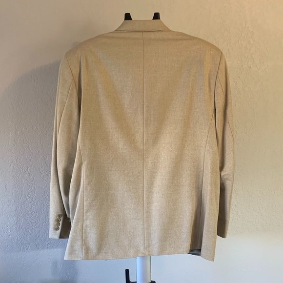RALPH LAUREN | Mens Dillards Wool Blend Herringbone Blazer Tan Size 46R - Picture 2 of 7